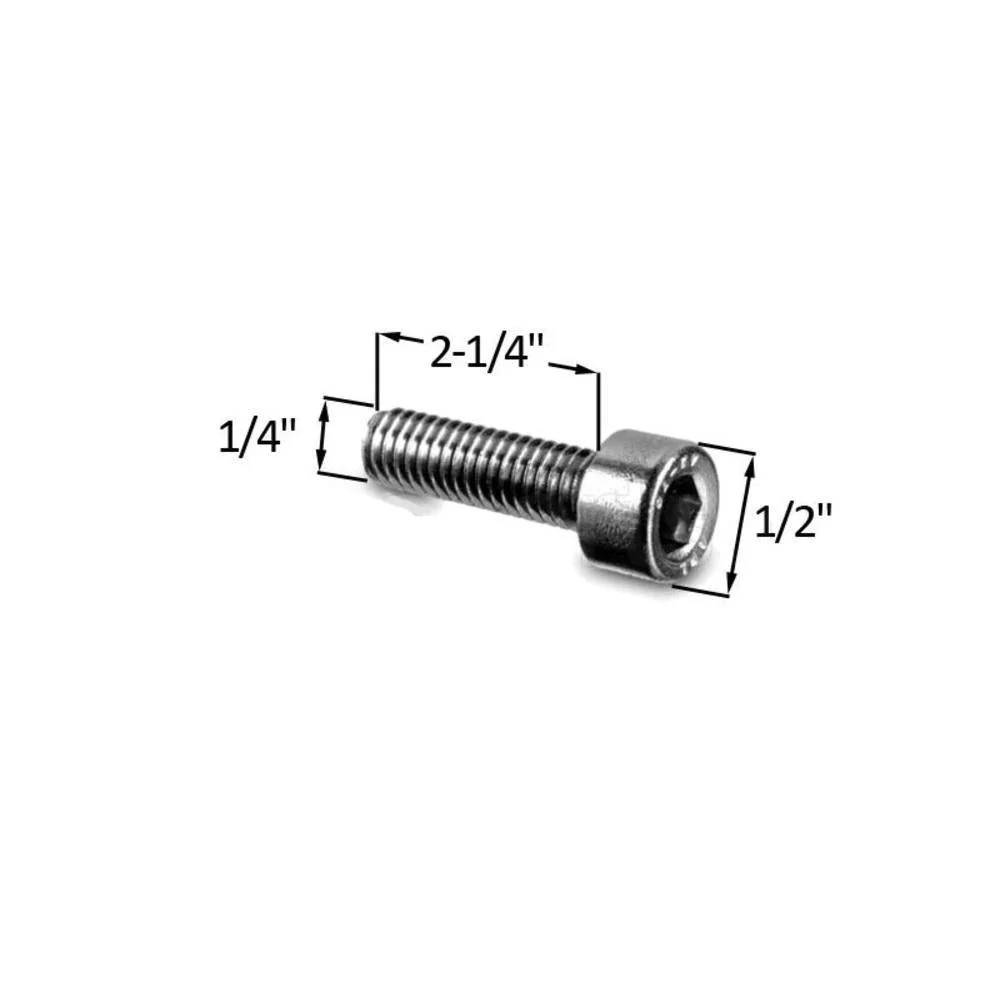 Q-railing 1/2" Flat Barrel Head Rvs Machine Screw zwarte mesh-uitvoering