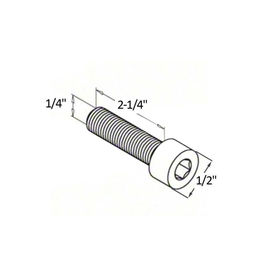 Q-railing 1/2" Flat Barrel Head Rvs Machine Screw zwarte mesh-uitvoering