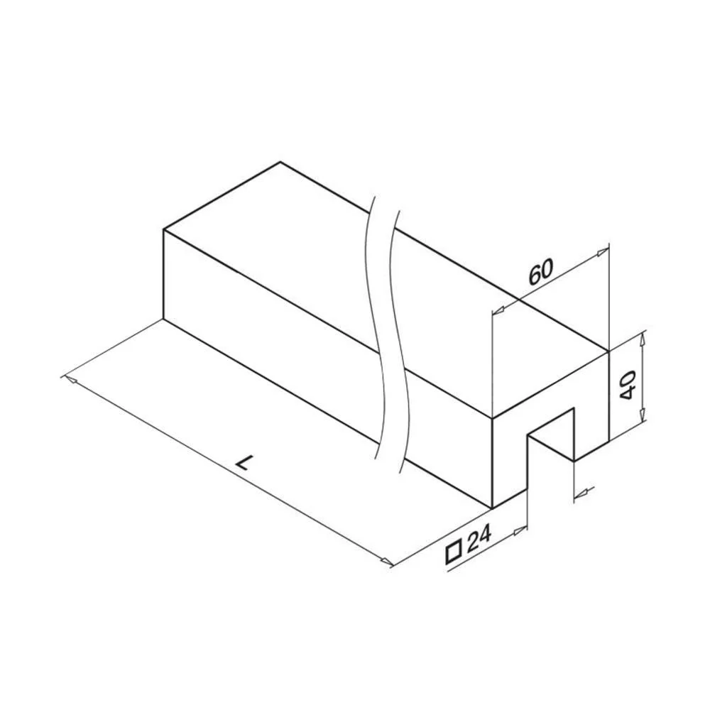 Q-railing Square Cap Rail voor veilige ladingzekering