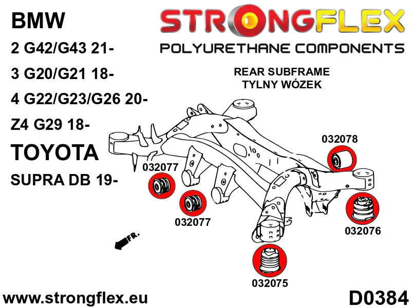 Rear subframe – rear bush - Toyota > Supra > V DB|BMW > Z4 > III G29|BMW > Serie 3 > VII G20/G21/G80 > G20/G21 RWD|BMW > S...