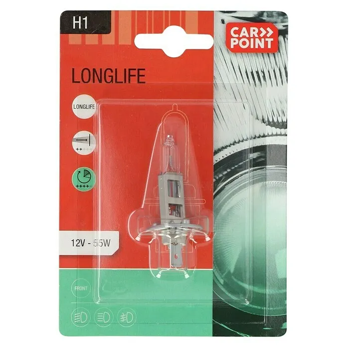 Carpoint Rem- en achterlichtlampen Longlife - H1 voor Nachtelijk Rijden