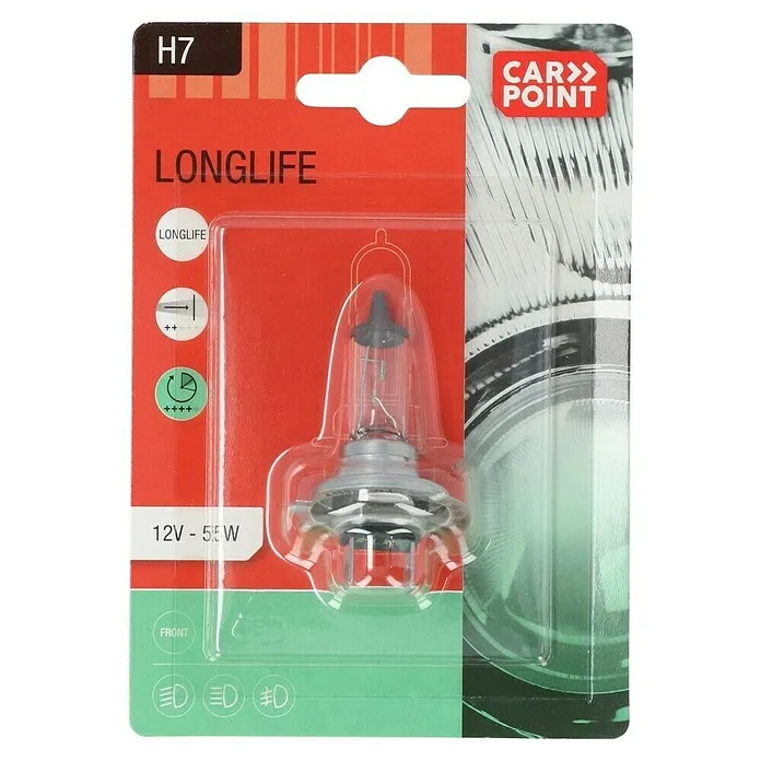 Premium Xenon Carpoint Rem- en achterlichtlampen Longlife - H7
