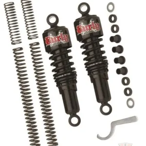 Gecertificeerd ECE-R90 Slammer Kit koolzwart rear shocks Harley-Davidson