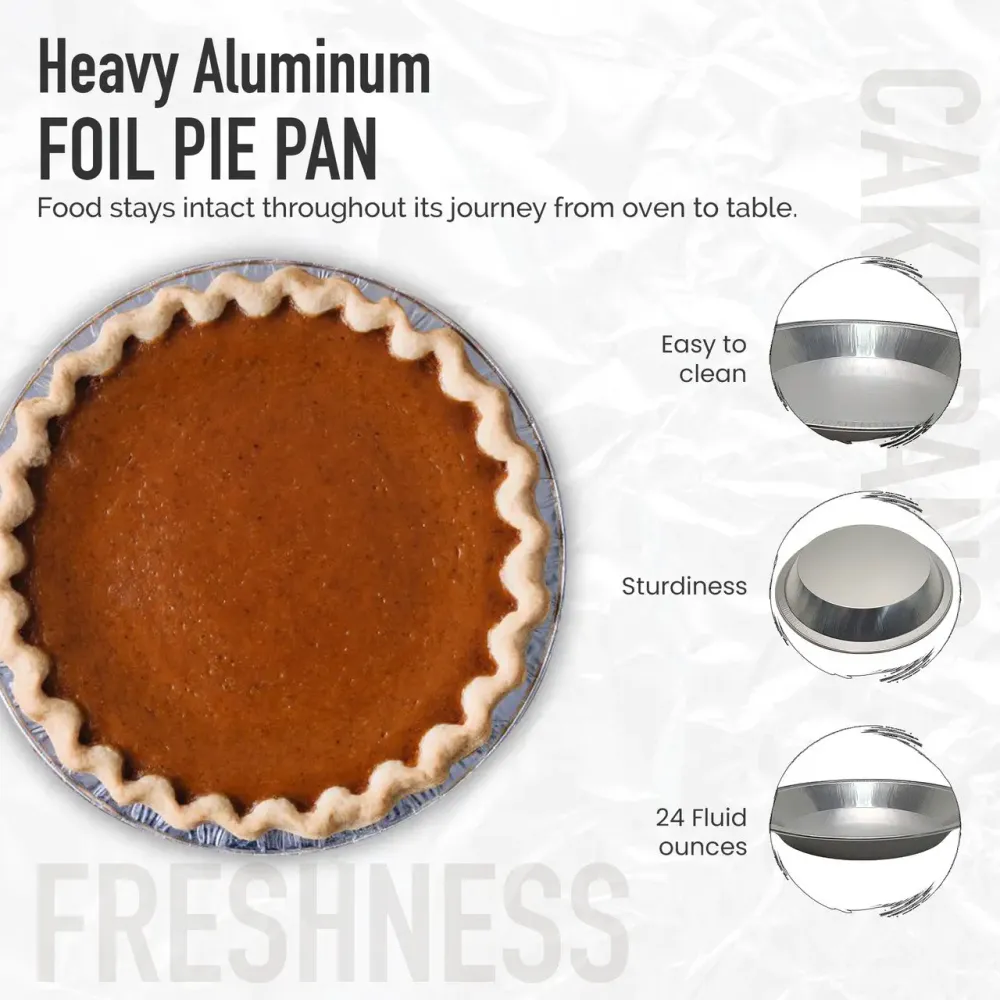 KitchenDance 9" Smoothwall Foil Pie Pan #922 E-gekeurd voor weggebruik