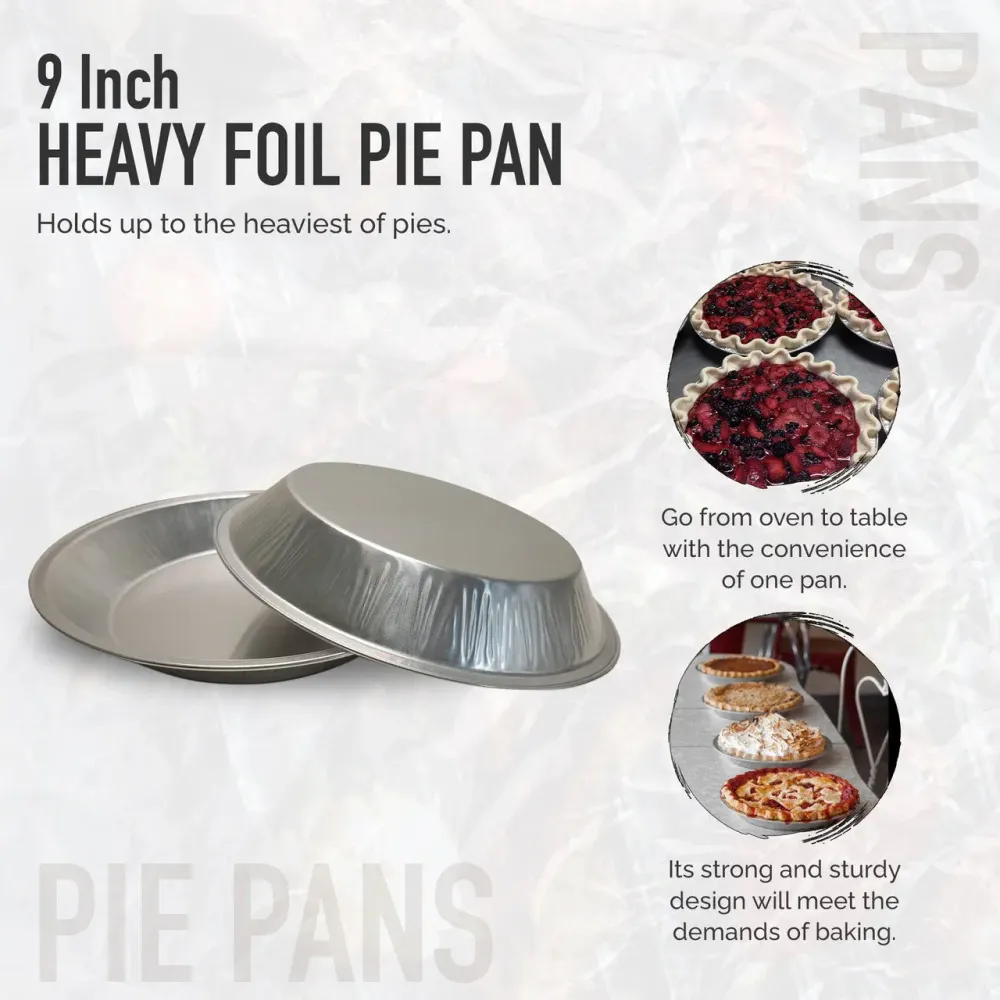 KitchenDance 9" Smoothwall Foil Pie Pan #922 E-gekeurd voor weggebruik