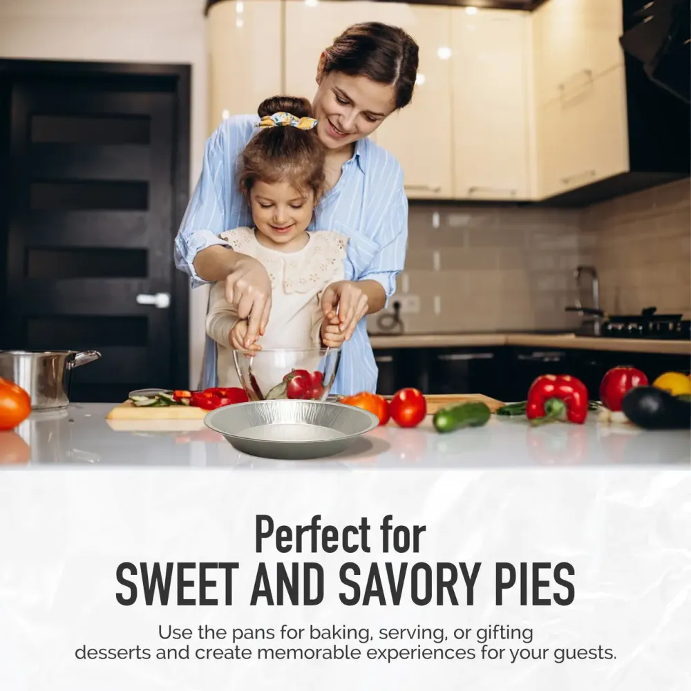 KitchenDance 9" Smoothwall Foil Pie Pan #922 E-gekeurd voor weggebruik