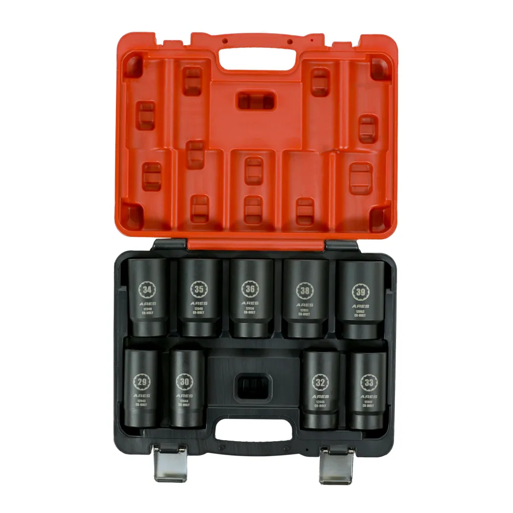 ARES 12066 - 9-Piece Axle Nut Socket Set (12 Point)