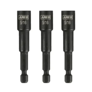 ARES 27014 - 3-Piece 5/16-Inch Magnetic Impact 2 9/16-Inch Nut Driver Bit Set