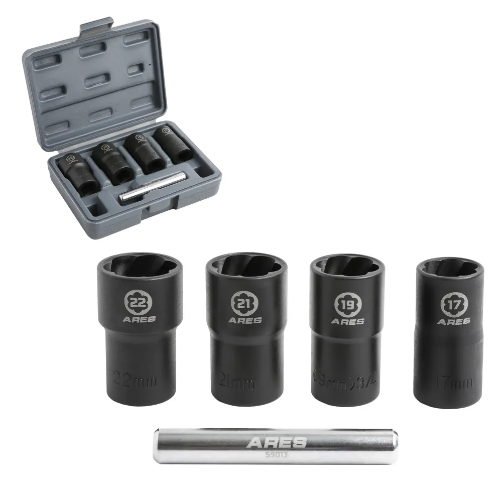 ARES 59013 - 5-Piece Twist Lug Nut Socket Set