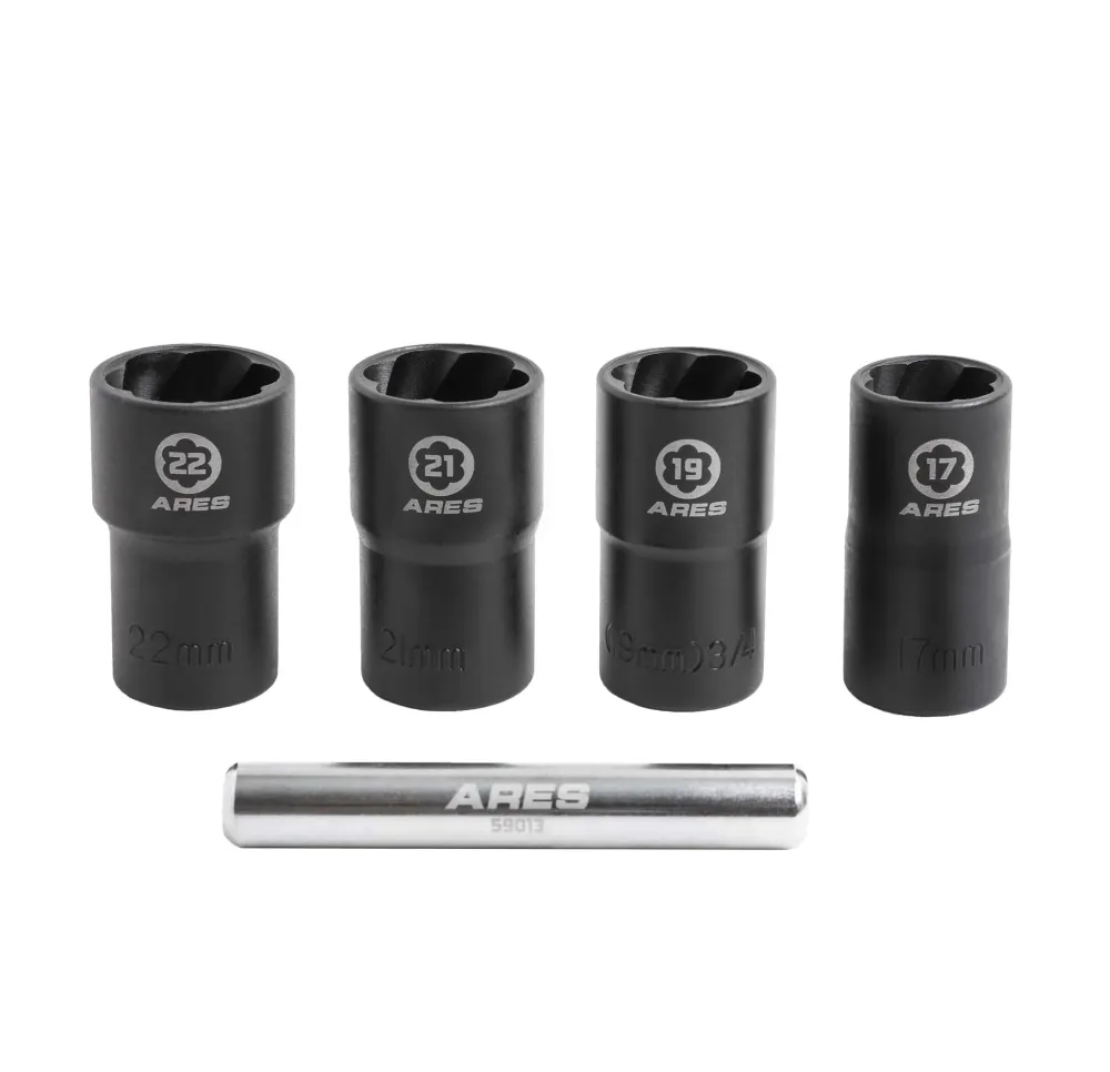 ARES 59013 - 5-Piece Twist Lug Nut Socket Set