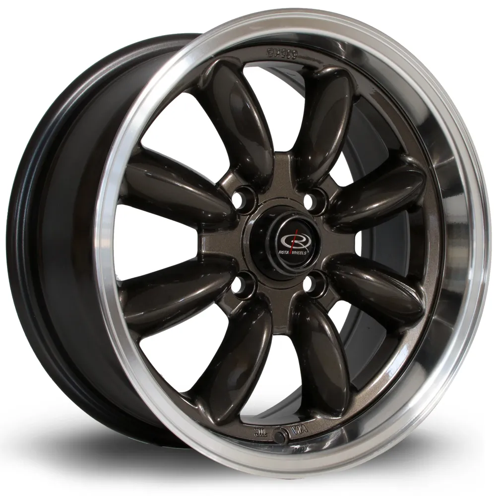 Rota RB 15x7" 4x110 ET4, Gunmetal, Afgewerkt Lip