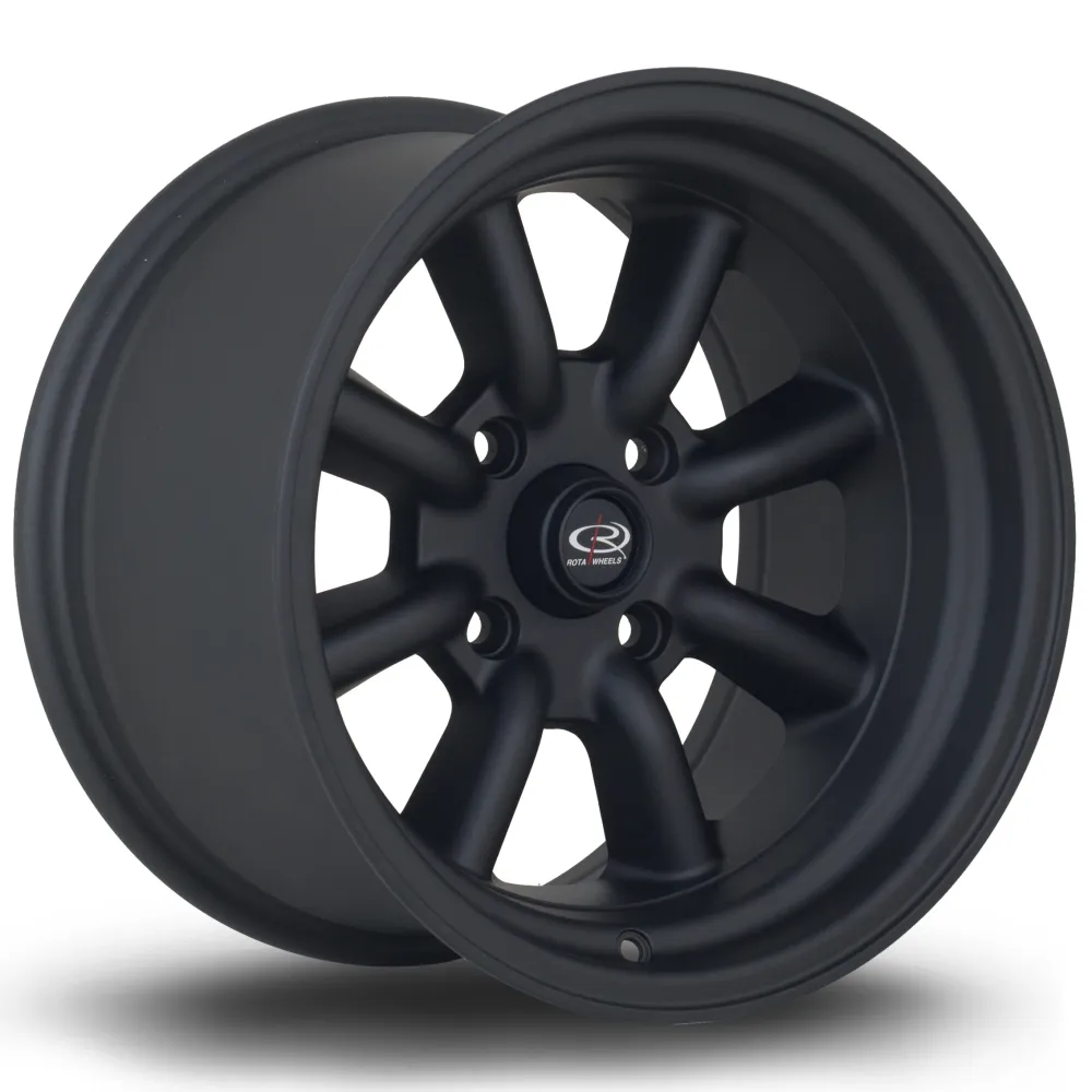 Rota RKR 15x9" 4x114.3 ET0, Flat Zwart
