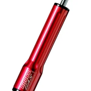 Cilindro amortiguador de dirección Bitubo color Rojo L.251mm | 500ml | Sneldrogend