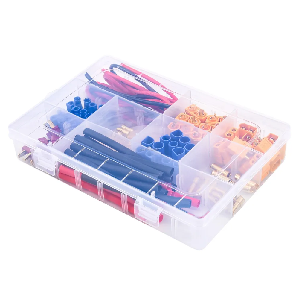 76pcs T-Plug / XT60 / XT90 / EC3 /EC5 Male &Female Plug Adapter Connectors Silicium Wire and Shrink Tubing Kit RC Car /Fra...