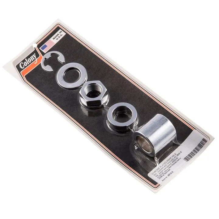 Chrome Rear Axle Nut Washer Spacers Kit Harley-Davidson Sportster 2008-Later
