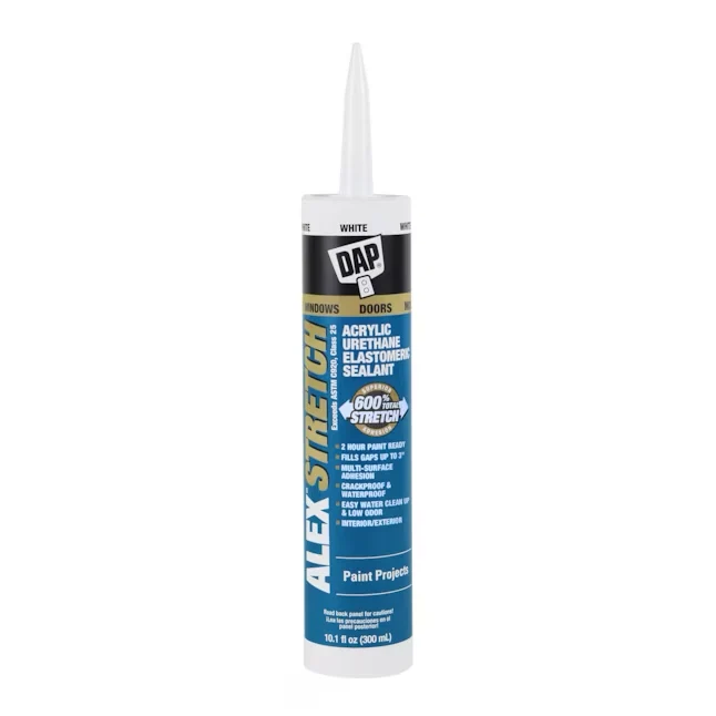 DAP Alex Stretch 10.1-oz White Paintable Plexiglas Urethane Elastomeric Sealant Caulk
