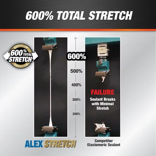 DAP Alex Stretch 10.1-oz White Paintable Plexiglas Urethane Elastomeric Sealant Caulk