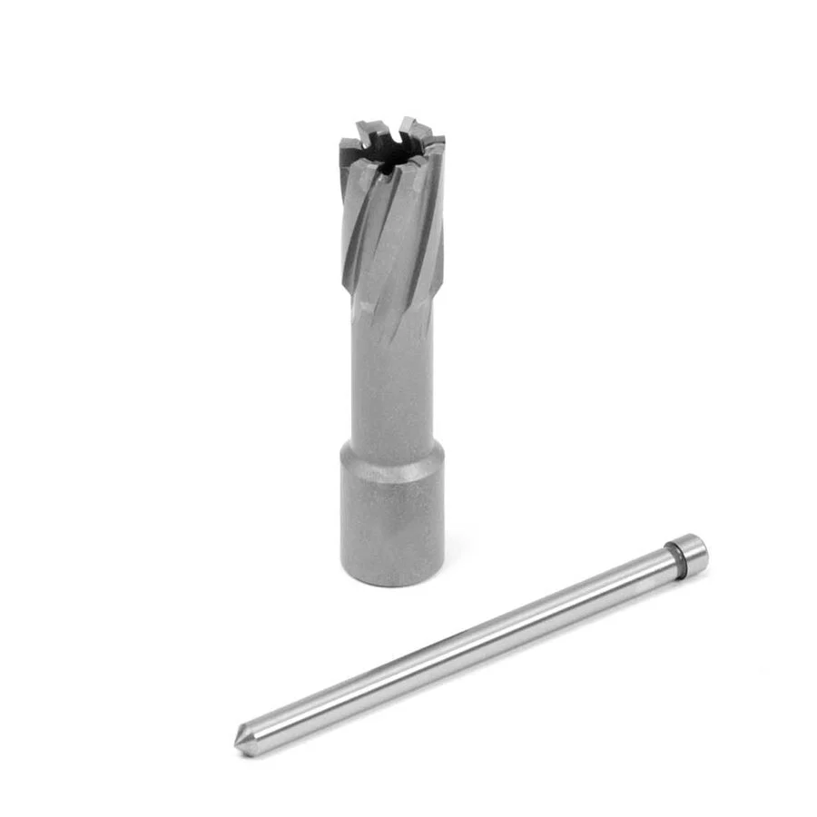 EVOLUTION 7/8" Width X 2" Depth Annular Carbide Tipped Cutter w/ 3/4" Weldon Shank & Pilot Pin Included