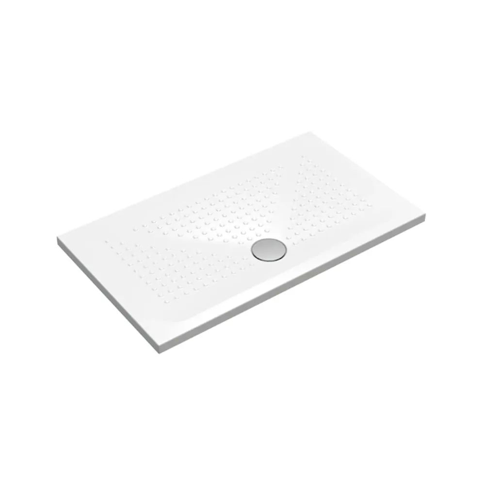 Rectangular ceramic shower tray model Punto 70x90 cm - Lak white