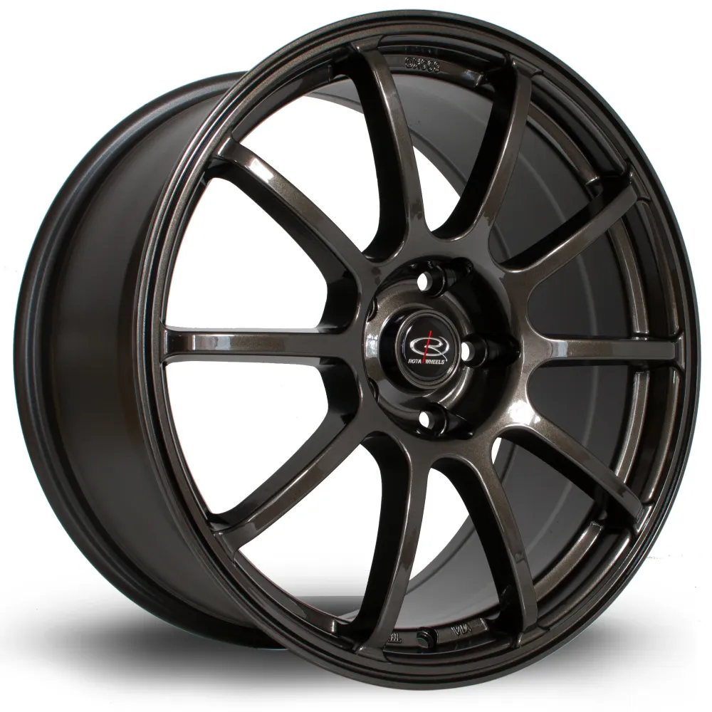 Rota Force 18x8.5" 5x100 ET48, Gunmetal met druppelstop