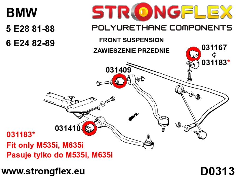 Front lower rear bush - BMW > Serie 5 > II E28|BMW > Serie 6 > I E24 > E24