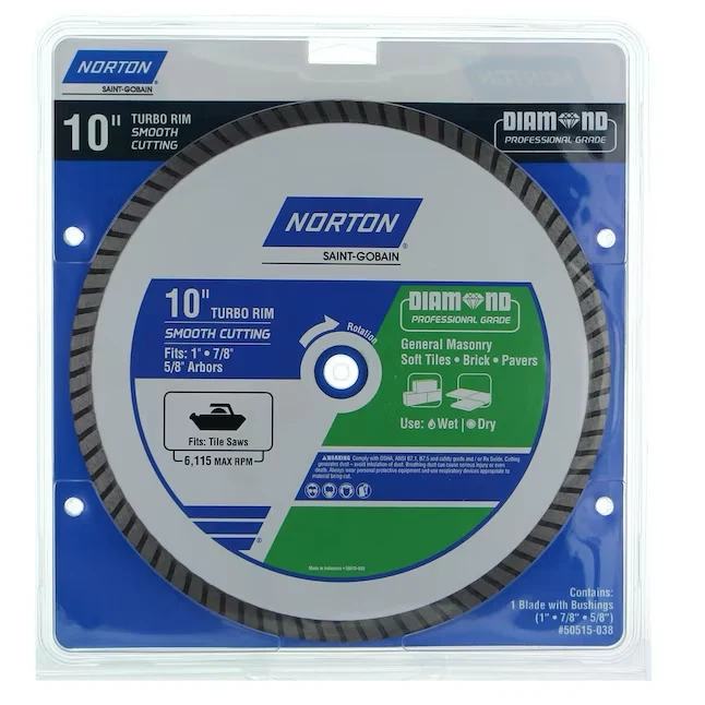 Norton 10- Wet/Dry Turbo Rim Diamond Saw Blade