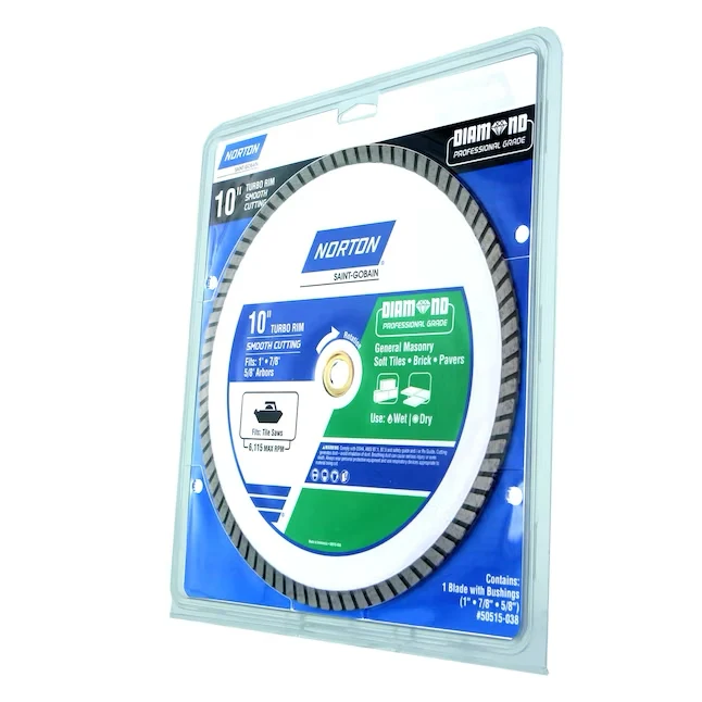 Norton 10- Wet/Dry Turbo Rim Diamond Saw Blade