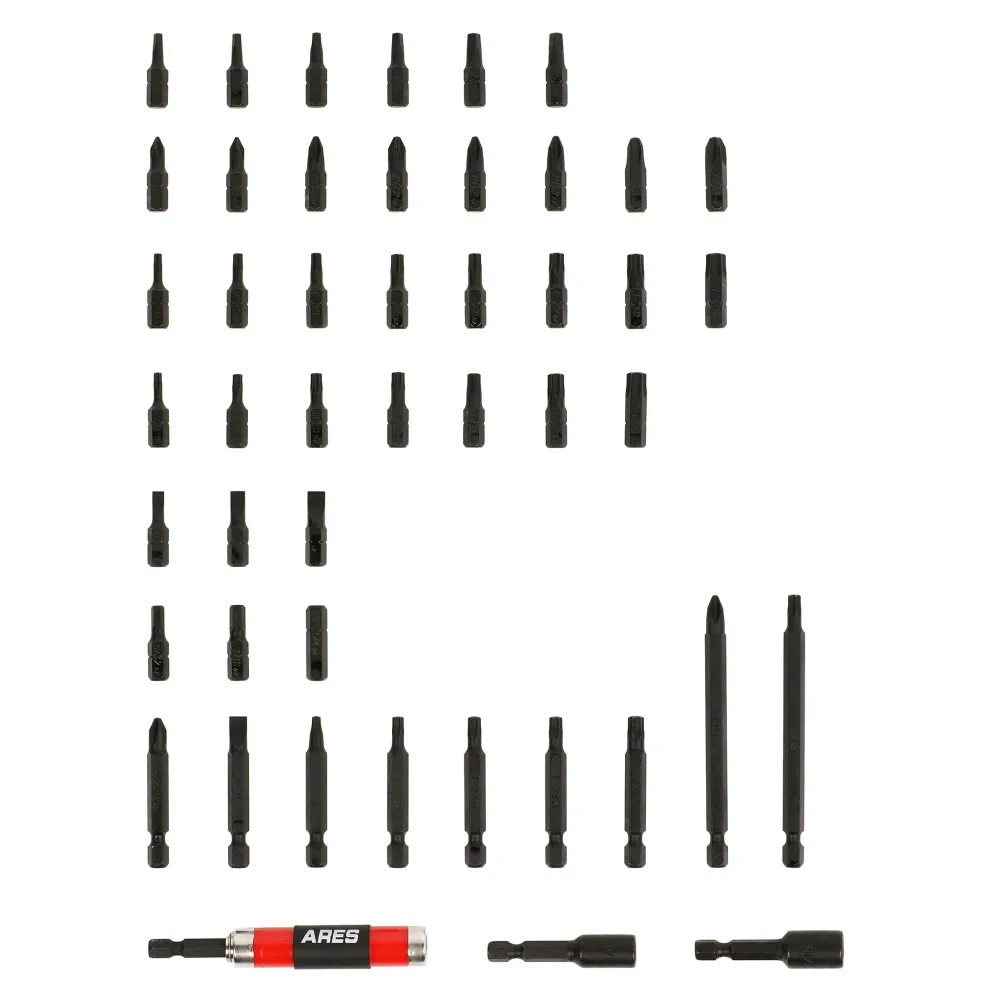 ARES 31020 - 47-Piece Impact Driver Bit Set