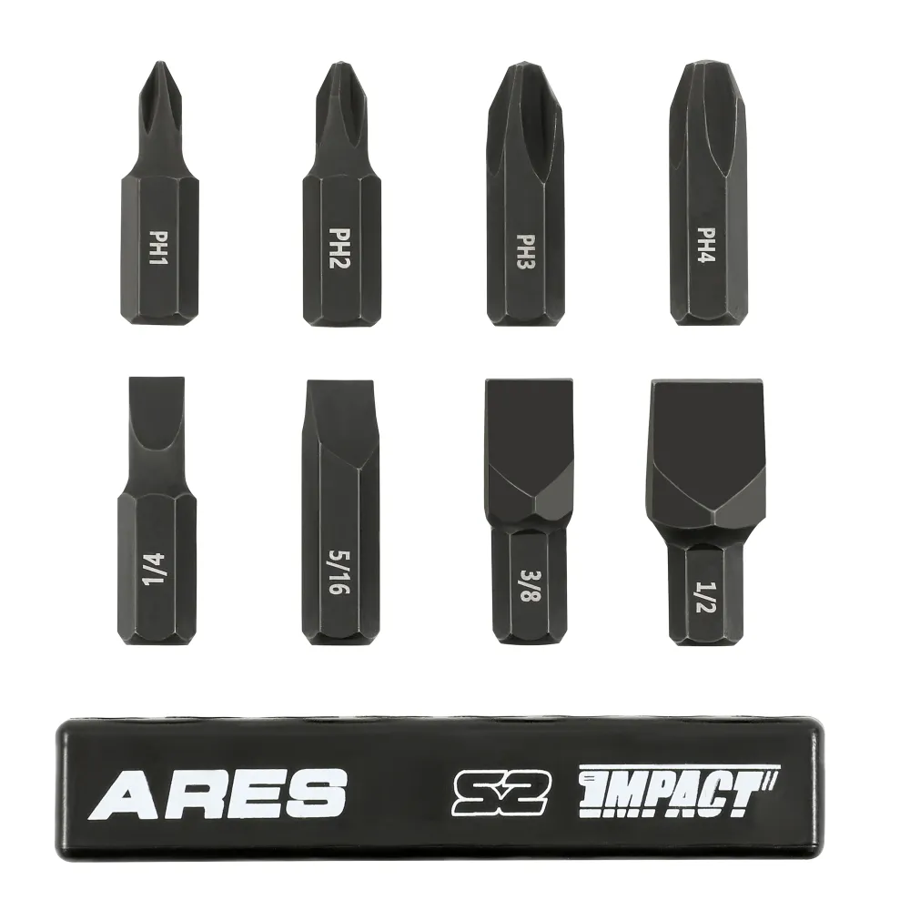 ARES 70013 - 8 pc. Impact Bit Set Bit Driver