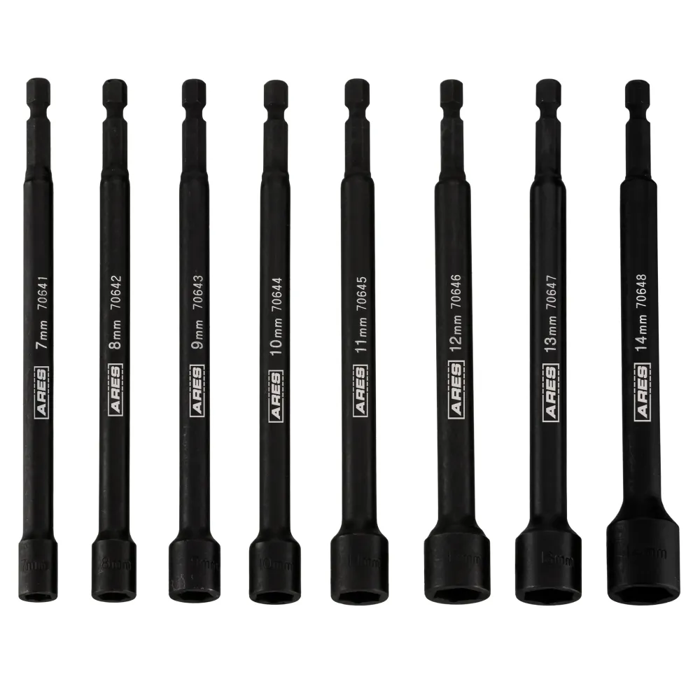 ARES 70640 - 8-Piece Metric Magnetic Impact Nut Driver Set