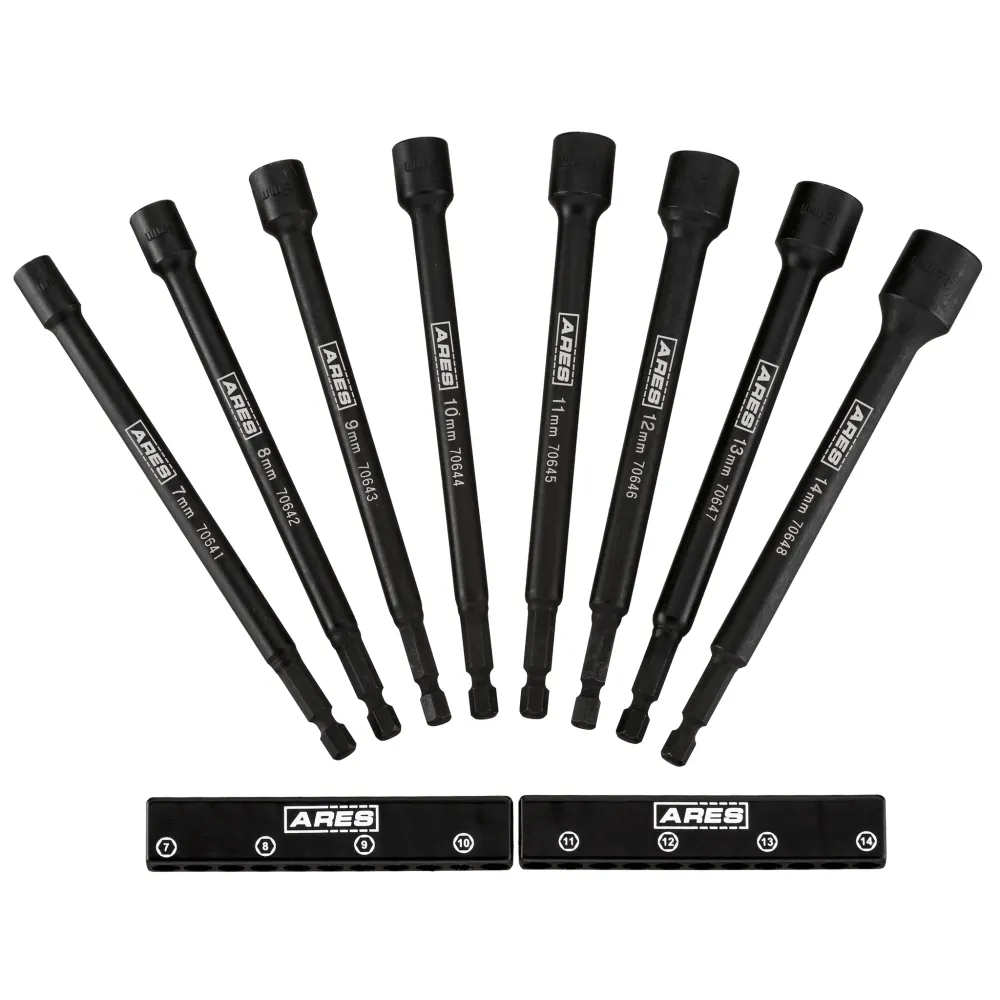 ARES 70640 - 8-Piece Metric Magnetic Impact Nut Driver Set