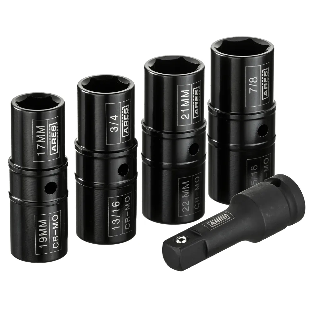 OEM Kwaliteit ARES 59010 - 1/2-inch Drive 5-Piece Flip Lug Nut Socket Set