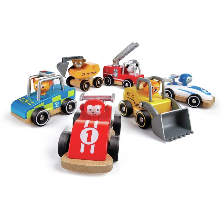 Set wooden vehicles 6 pcs.