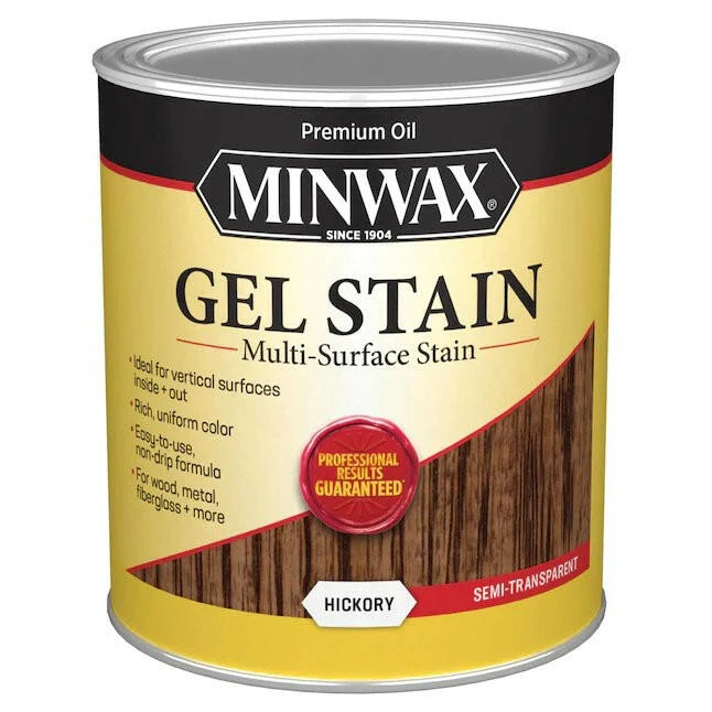 Minwax Gel Stain Oil-Based Hickory Semi-Transparent Interior Stain (1-Quart)