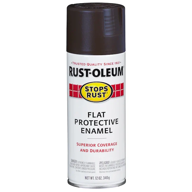 Rust-Oleum Stops Rust Flat Koolzwart Spray Paint (NET WT. 12-oz)