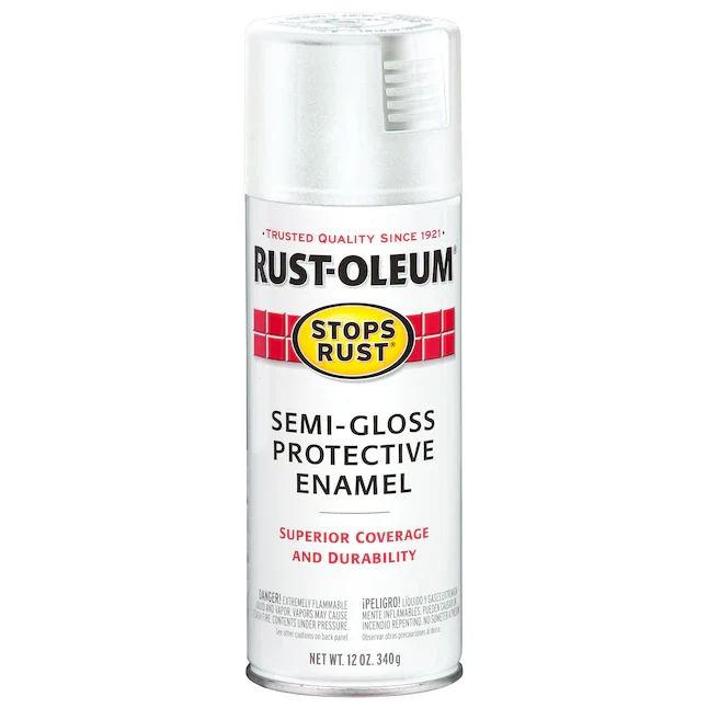 Rust-Oleum Stops Rust Semi-Gloss Sneeuwwit Spray Paint (NET WT. 12-oz)