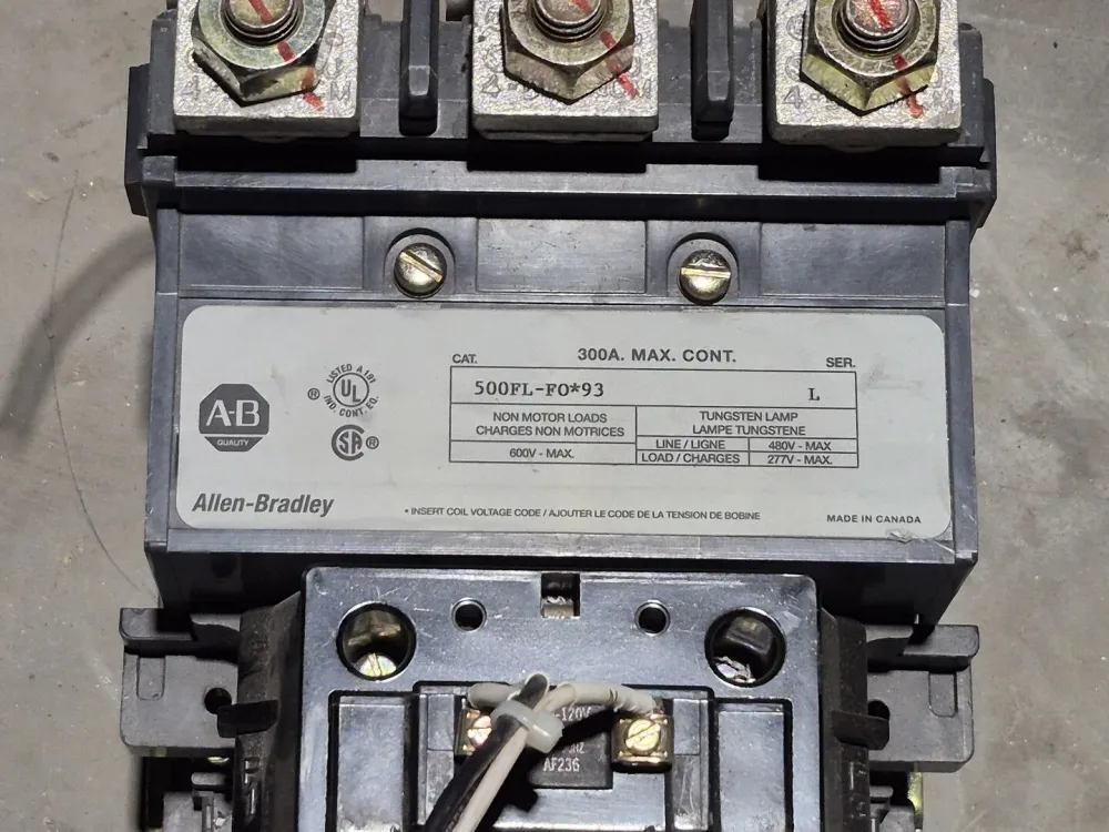 300 Amp 3 Pole Contactor 500FL-FOD93