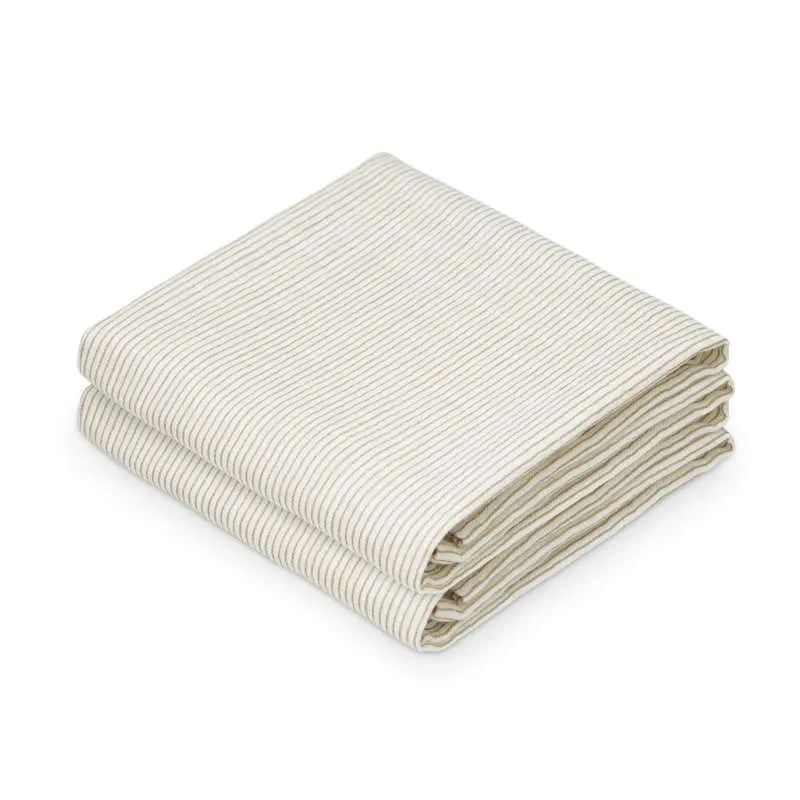 Cam Cam Copenhagen Doek - set van twee - GOTS - Classic Stripes Camel