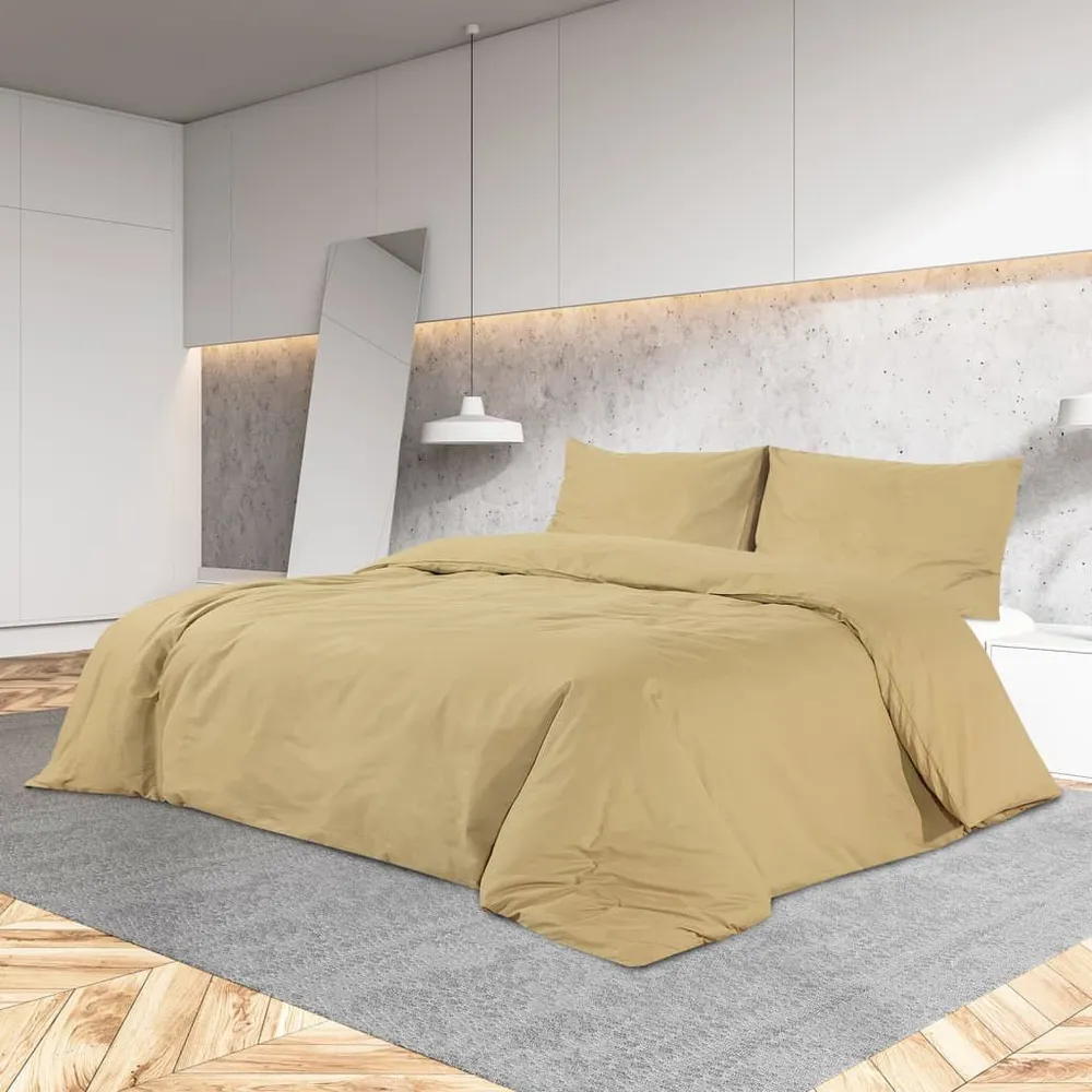 Dekbedovertrekset lichtgewicht 135x200 cm microvezel taupe