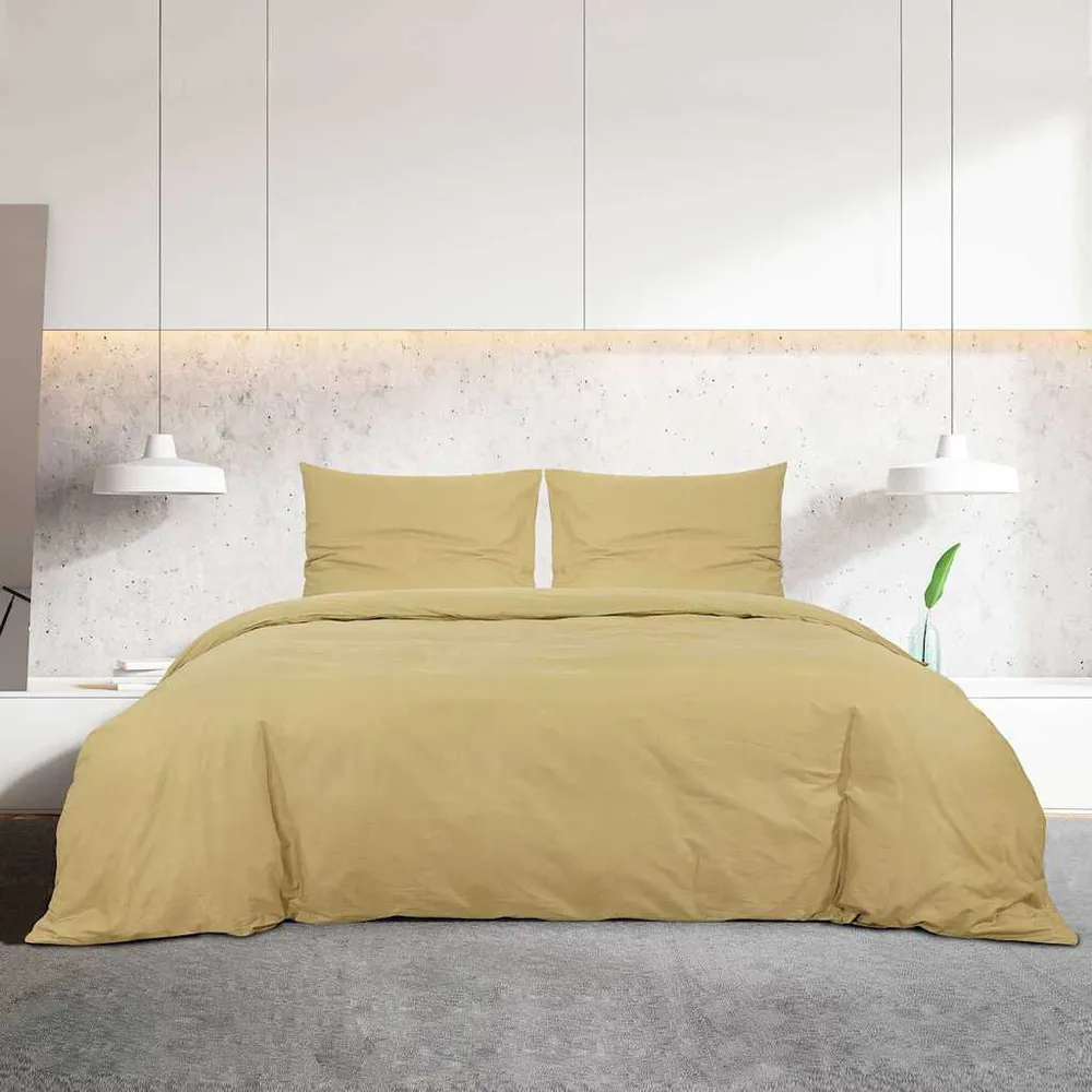 Dekbedovertrekset lichtgewicht 135x200 cm microvezel taupe