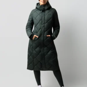 Gem Long Padded Coat Scarab groen 18