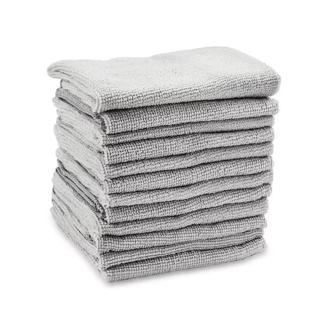 Libman Microfiber Cleaning Cloths, Grauw, 12 Pack, 12-inx6-, Durable, Absorbent, Reusable, Machine Washable