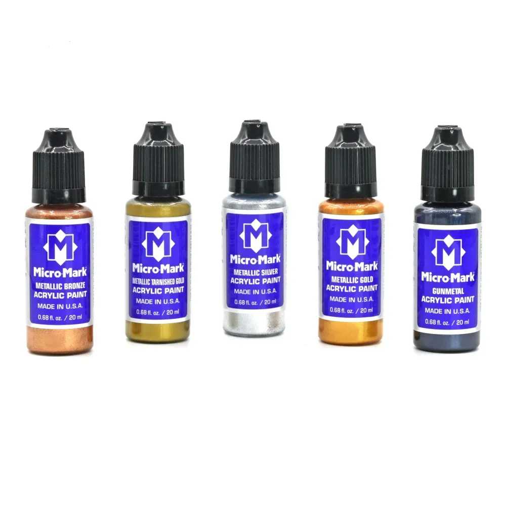 Micro-Mark Metallic Kunststof glas Paint Super Value Package