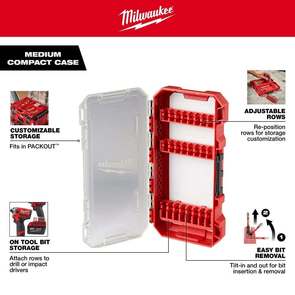 MILWAUKEE Customizable Medium Overzichtelijk Case Impact Driver Accessories