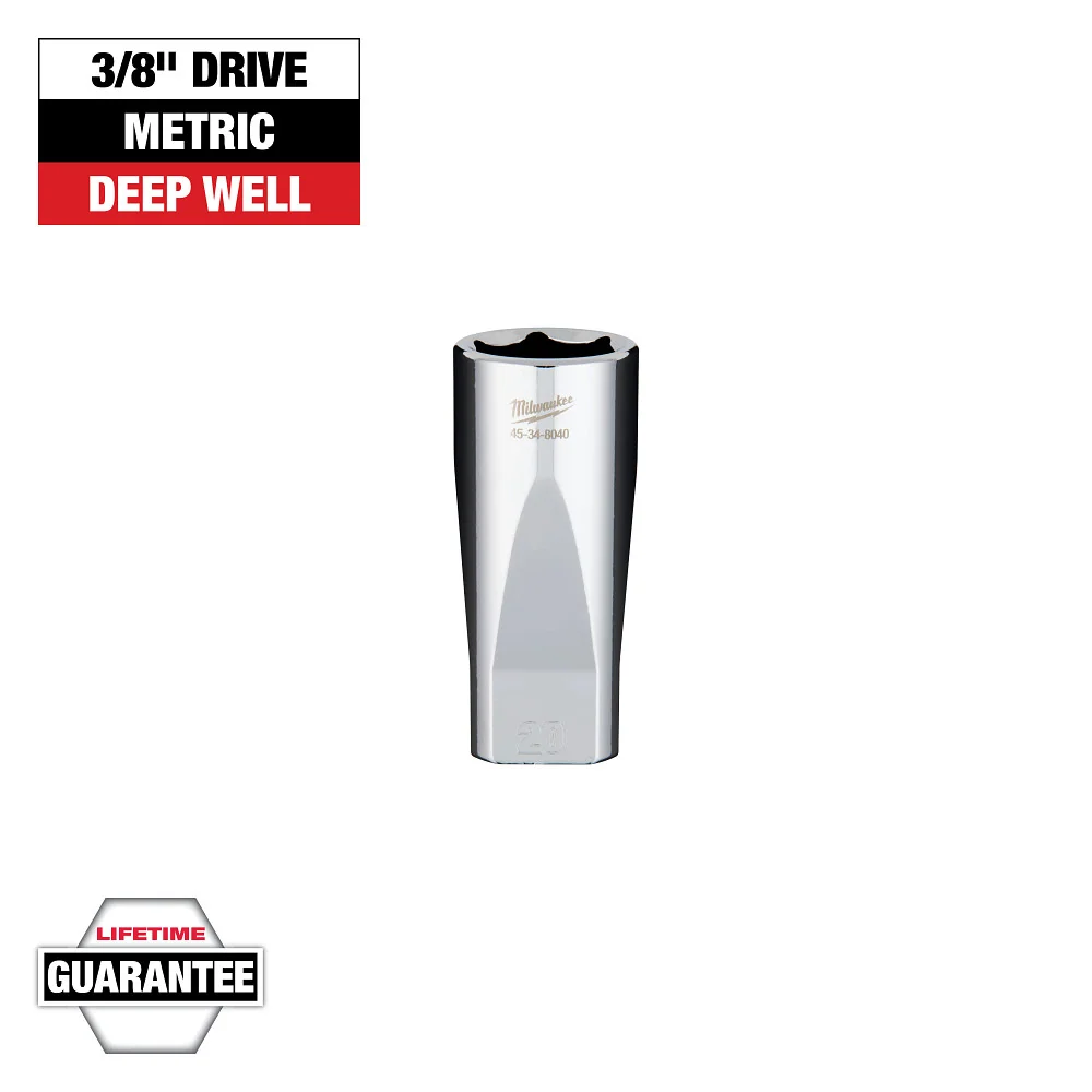 MILWAUKEE 3/8" DRIVE 20MM DEEP SOCKET