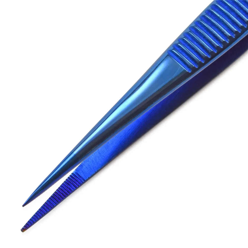 Mini Tweezer, Straight, Titanium Plated
