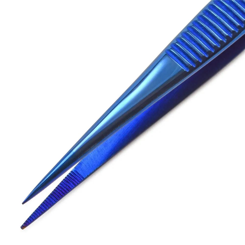 Mini Tweezer, Straight, Titanium Plated