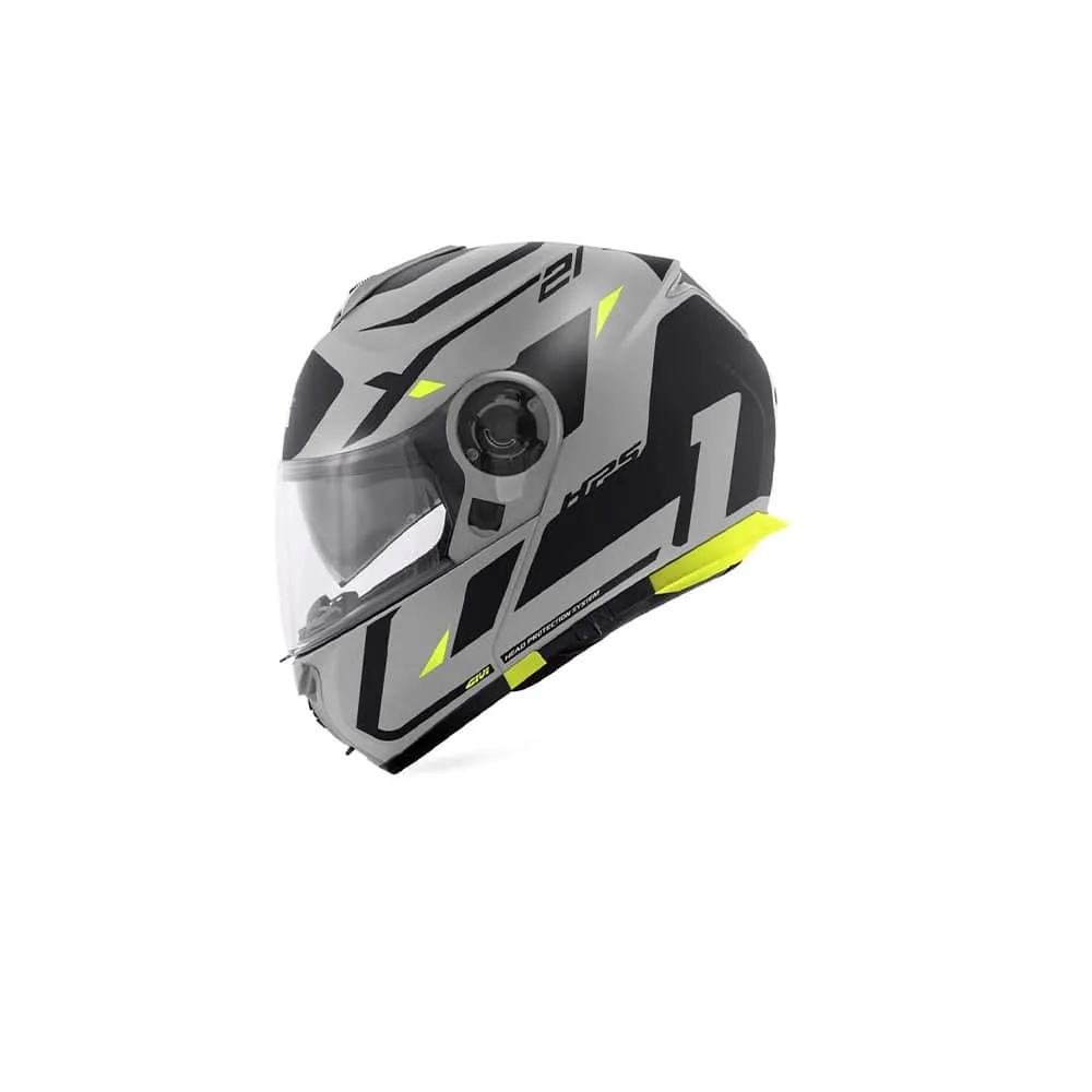 Zwaar belastbare GIVI X21 Evo con número uitbreidbaar motocicleta Casco integral Gris