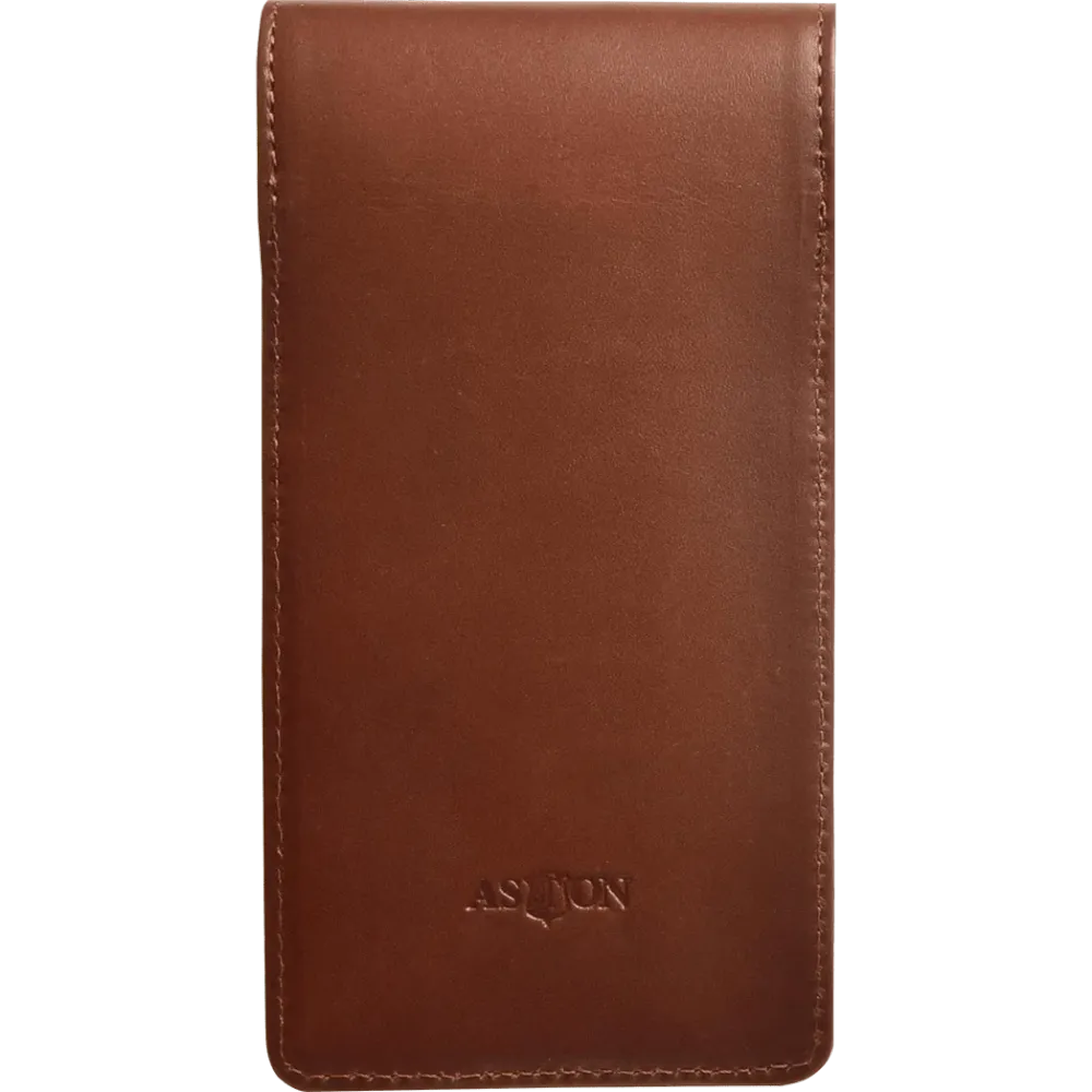 Aston Leather Cognac Finger Style Quad Pen Case