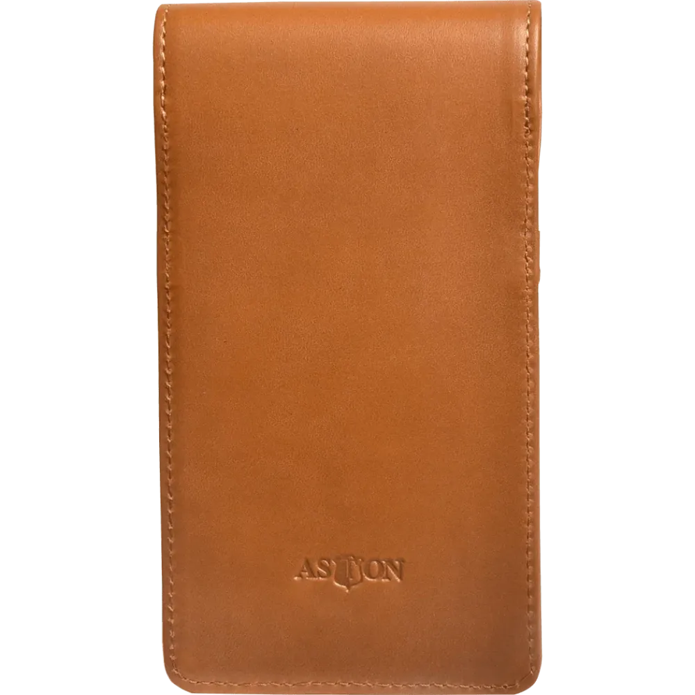 Aston Van leer Tan Finger Style Quad Pen Case